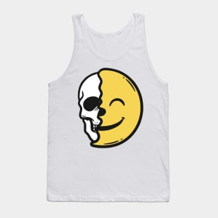 Skull and Smile Emoticon Tank Top